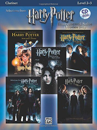 Alfred Music - Harry Potter Movies 1-5, w. Audio-CD, for Clarinet (Harry Potter Instrumental Solos (Movies 1-5): Level 2-3) - Preis vom 18.10.2026 19:22:15 h