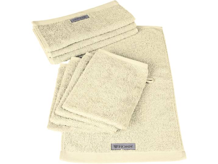 Handtuch Set ROSS Sinfonie , beige (natur), Obermaterial: 100% Baumwolle, Handtuch-Sets, Handtuch Set, beinhaltet Gästetücher und Waschhandschuhe