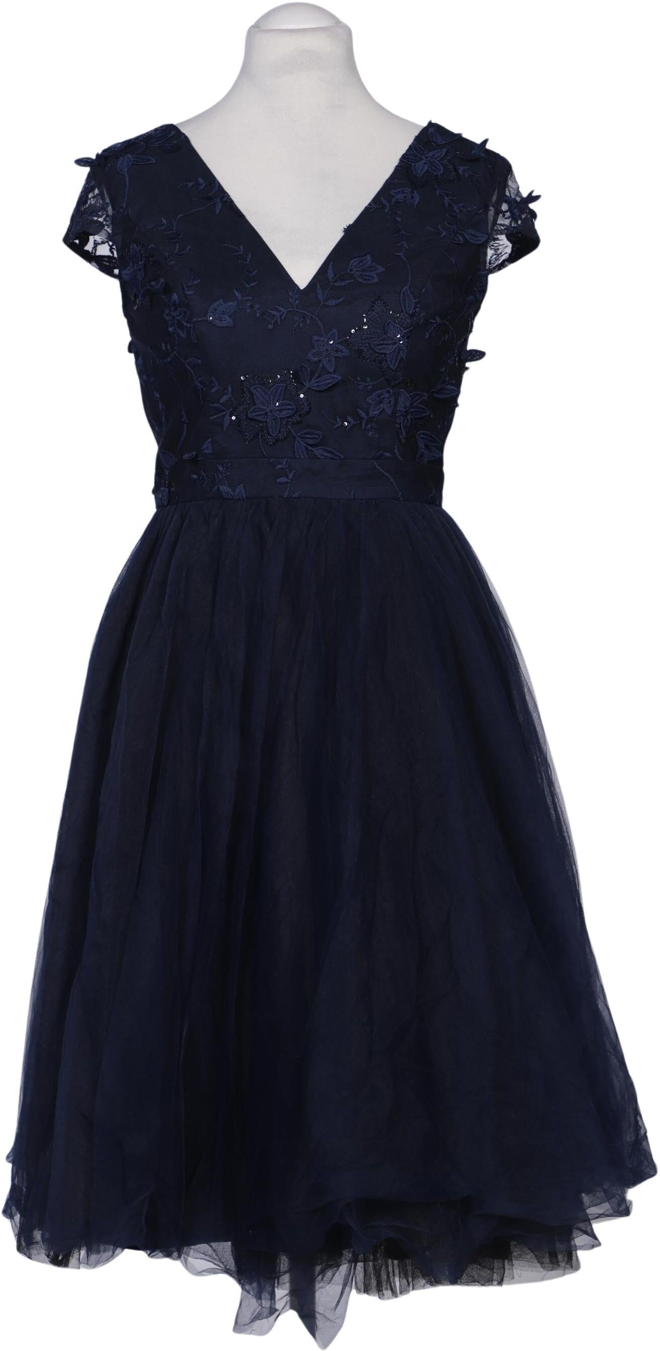 Chi Chi London Damen Kleid, Marineblau, Gr. EU 40, Synthetik - Second Hand