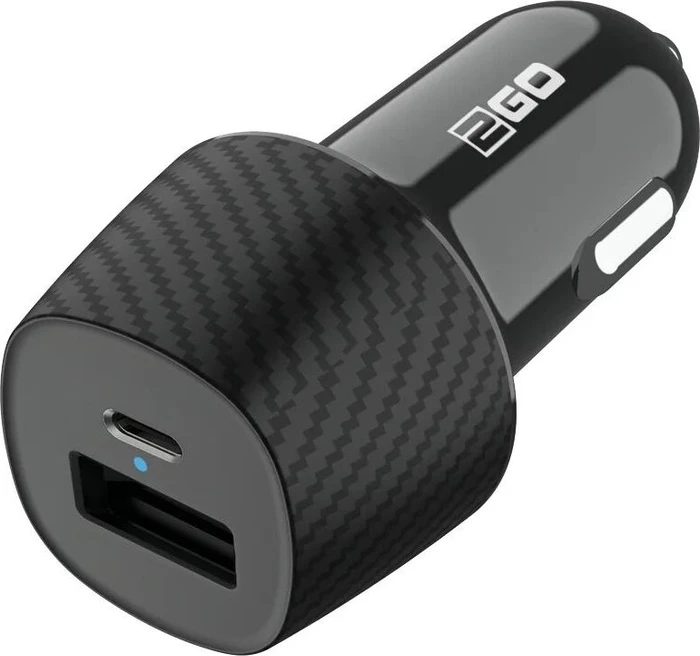 2GO Universal Ladegerät mit 1xUSB u. Type C 12V