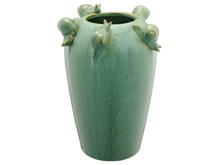 Vase Porzellan mit Schnecken, Jade Gasper
