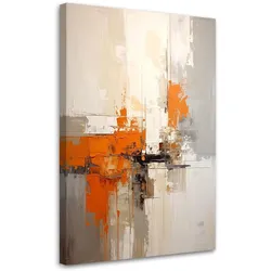 LEINWANDBILD, Orangefarbene Abstrakt