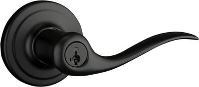 Kwikset Tustin Entry Door Handle with Lock and Key
