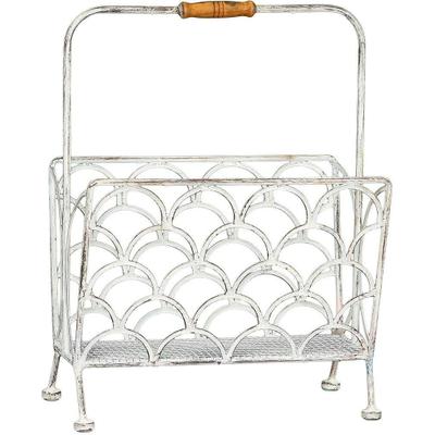 Zeitungsständer AMBIENTE HAUS, weiß, B:34cm H:45cm T:20cm, Metall, Zeitungsständer, Zeitungsständer