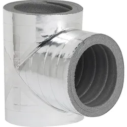 Dämmabzweig 90°, DN200 mit Alubeschichtung, 20mm Wandst.