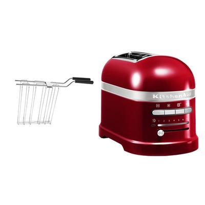 KITCHENAID Toaster "Artisan 5KMT2204ECA Liebesapfel Rot", rot (liebesapfel rot), B:18cm H:22,5cm T:33cm, Toaster, mit Sandwichzange