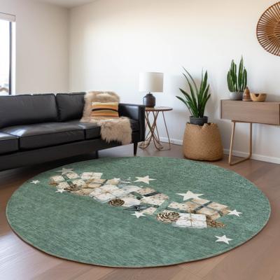 Addison Rugs Machine Washable Indoor/ Outdoor Christmas Present Chantille Rug