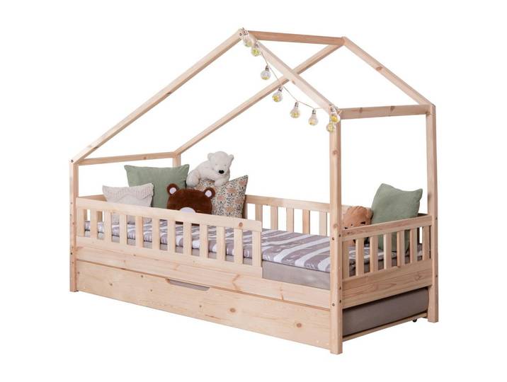 Hausbett Lou B: 120 cm Weiß LOU