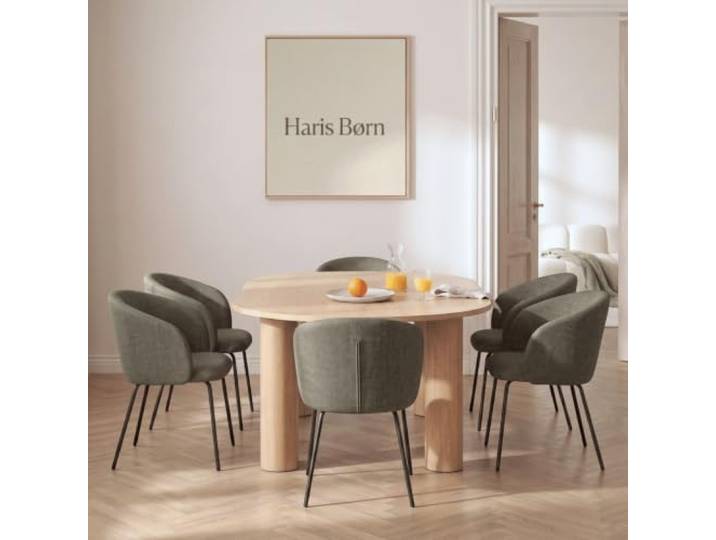 Haris Børn® NØR Esszimmerstühle (8er Set) Grün - Bequeme Polster Esszimmerstühle mit Armlehne - Premium Esstisch Stühle & Wohnzimmer Stühle - Moderne Esszimmerstühle 30 Tage testen