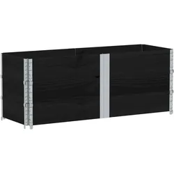 Helloshop26 - Hochbeet Pflanzkübel für Blumen Pflanzen Terrasse Garten 150 x 50 cm Massivholz Kiefer Schwarz 02_0037441