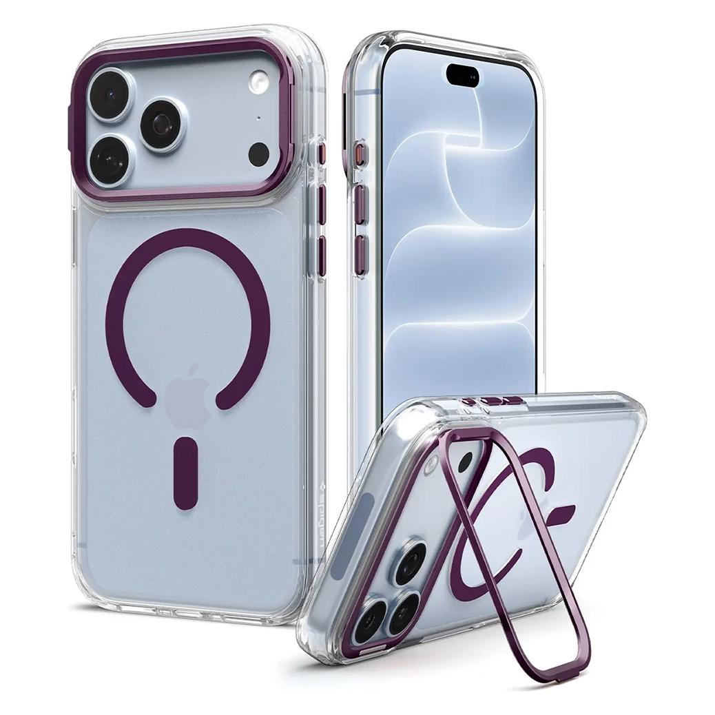 Spigen Ultra Hybrid Optik S MagSafe, klar, dunkle Kirsche - iPhone 18 Pro Max/17 Pro Max (Apple iPhone 17 Pro Max, Apple iPhone 18 Pro Max) (8800337256345-ACS12510)