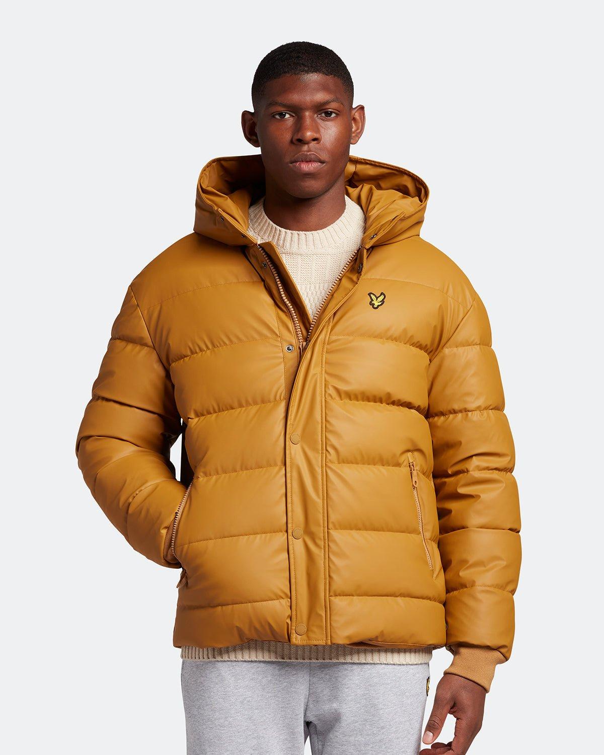 Lyle & Scott jubileum gouden rubberen pufferjack