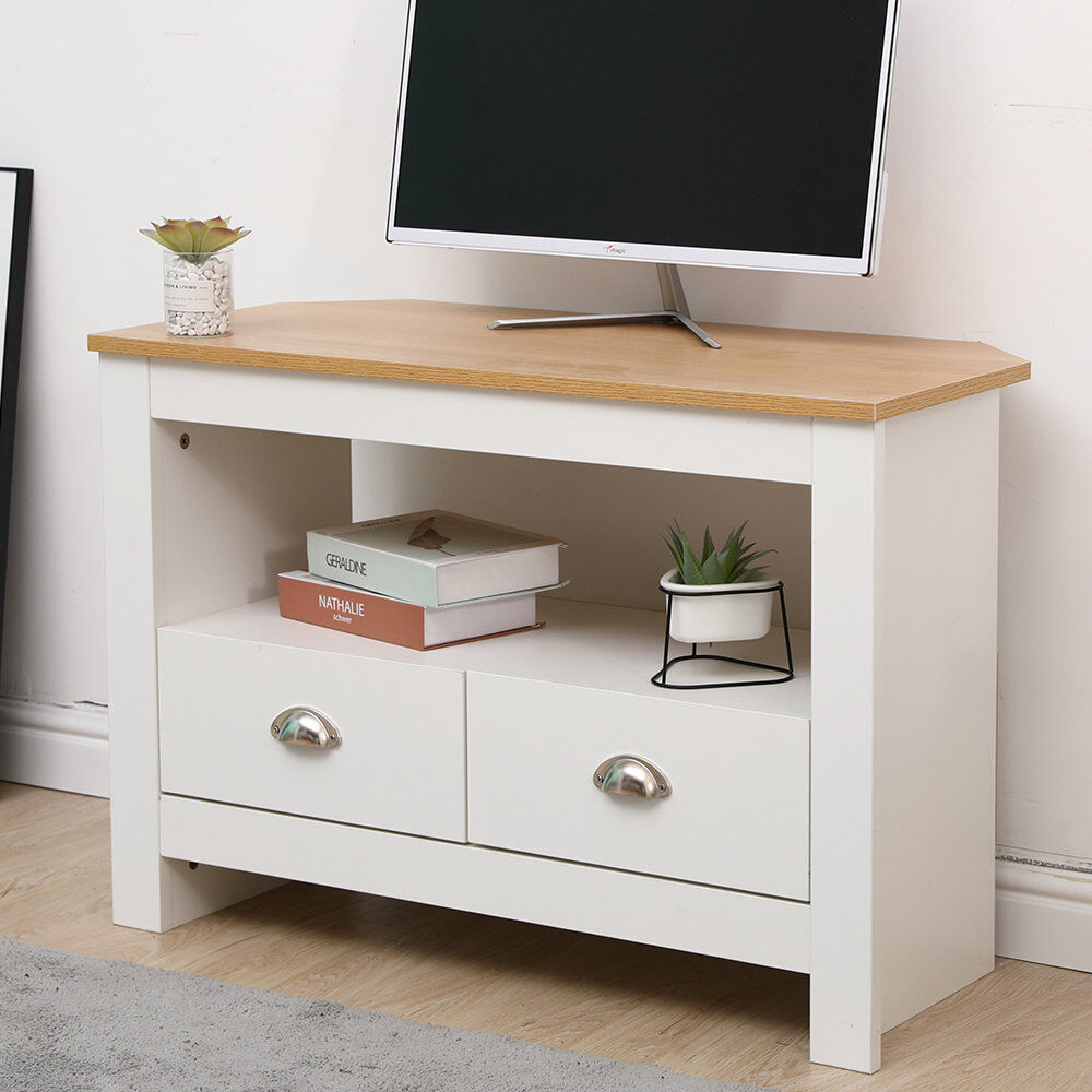 Fernleaf Derek TV Stand Oak/White 47"