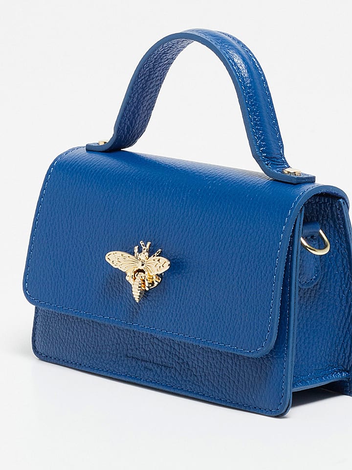 Christian Laurier Leder-Henkeltasche in Blau - (B)19 x (H)11 x (T)7,5 cm - onesize