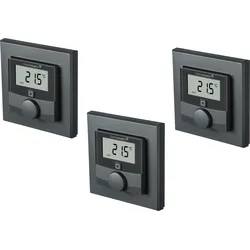 HMIP WTH-A-3 - Wandthermostat m. Luftfeuchtigkeit, anthrazit, 3 Stück