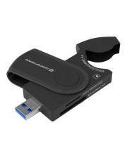 Conceptronic Kartenleser 4 in 1 SD TransFlash microSD SDHC microSDHC SDXC microSDXC USB 3.0 (BIAN04B)