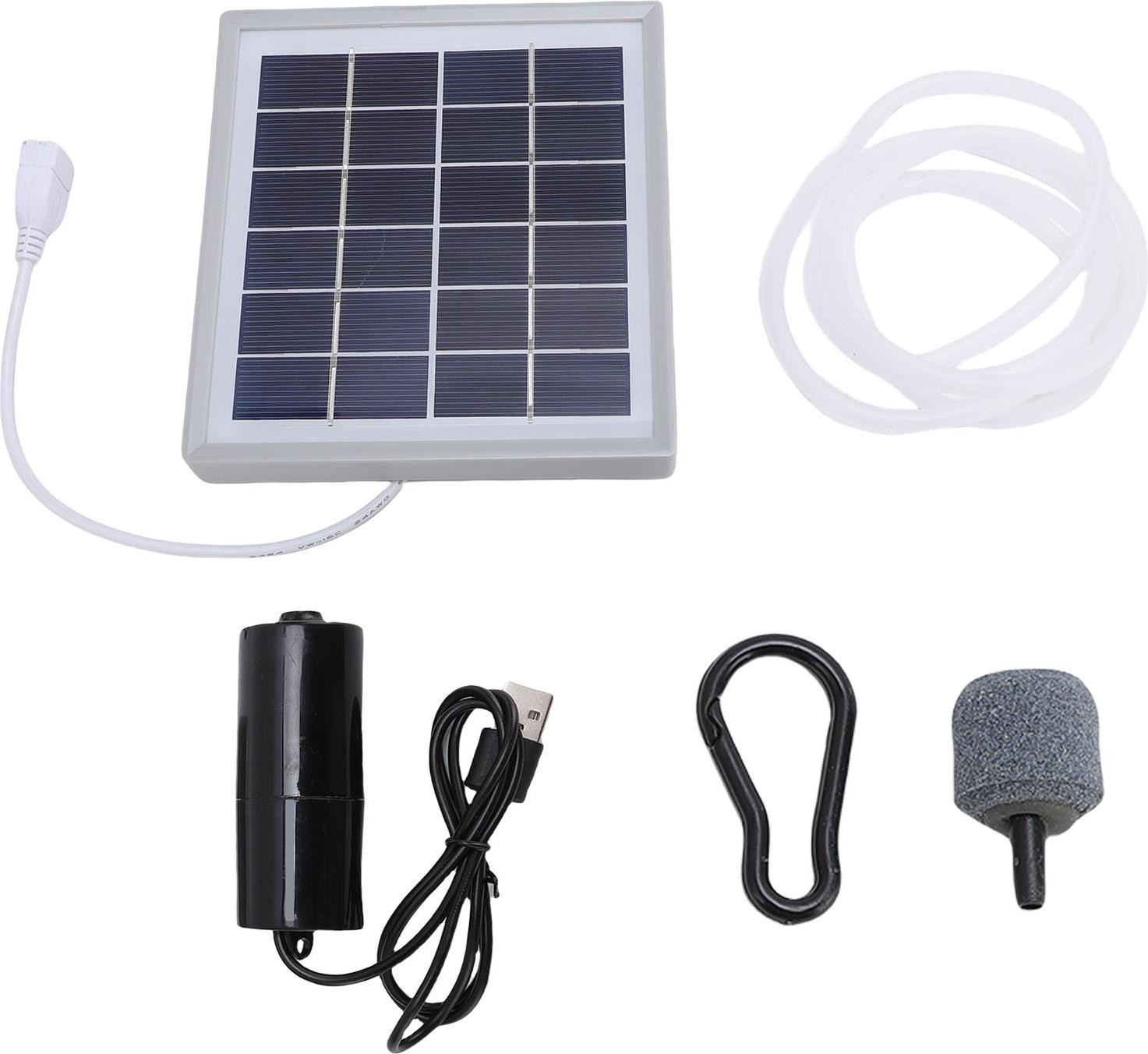 Gistuch Zonnepaneel voor vijvers 10W met USB-aansluiting grijs