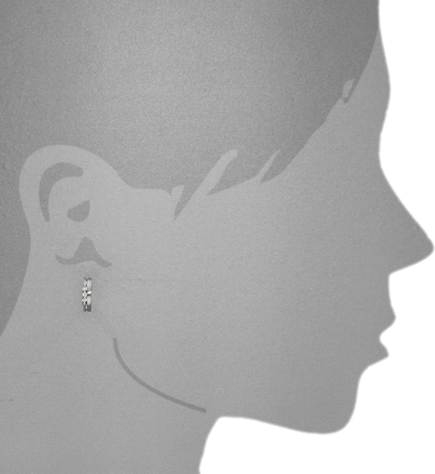 Paar Creolen OSTSEE-SCHMUCK "Ostsee-Schmuck Creole Alicia Creole Alicia", weiß (weiß, neutral), Ohrringe, Damen, 14x3mm, Silber 925 (Sterlingsilber), Paar Creolen