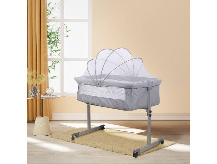 Lit Cododo, Berceau Bébé, Lit Bébé, dès la Naissance et Jusqu'à 60kg, Gris