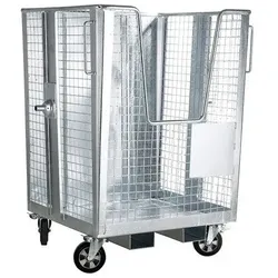 Hardwex Gitter-Kippbehälter 1670 l, fahrbar, feuerverzinkt