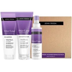 700ml JOHN FRIEDA Frizz Ease Wunder Reparatur Box (Shampoo 250ml + Conditioner 250ml + Spray 200ml)