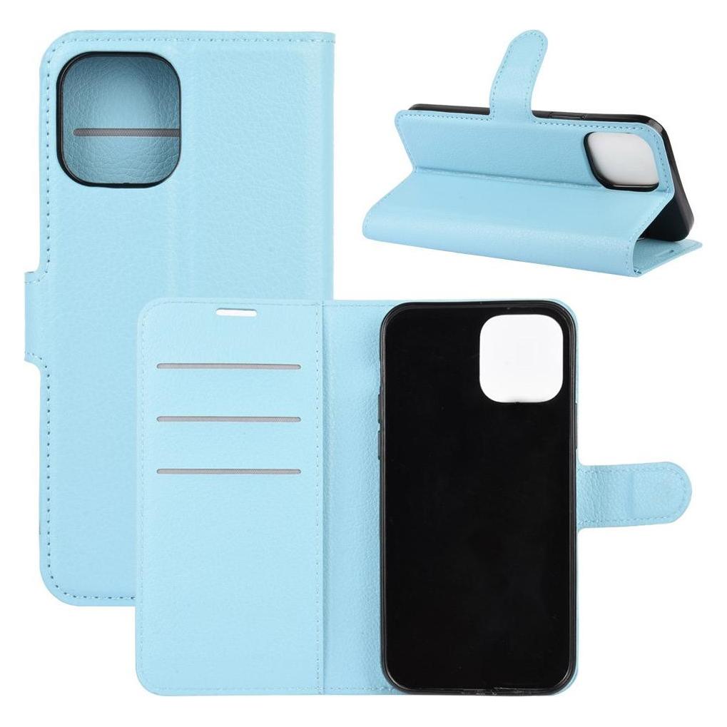 Cover-Discount iPhone 12 / 12 Pro - Leder Etui Hülle hellblau (Apple iPhone 12, Apple iPhone 12 Pro) (101121650G)