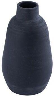 BIDK Home Black Terracota Bottle Vase - Black