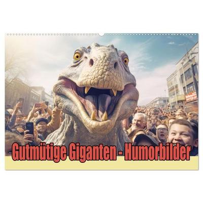 Gutmütige Giganten – Humorbilder (Wandkalender 2027 DIN A2 quer), CALVENDO Monatskalender