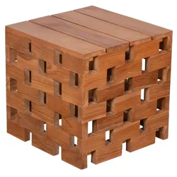 Beistelltisch CHESSBOARD (BHT 50x50x50 cm) - braun - BHT 50x50x50 cm