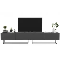 TV-LOWBOARD 2er-Set Enjoy Grau matt 240 cm mit Metallrahmen