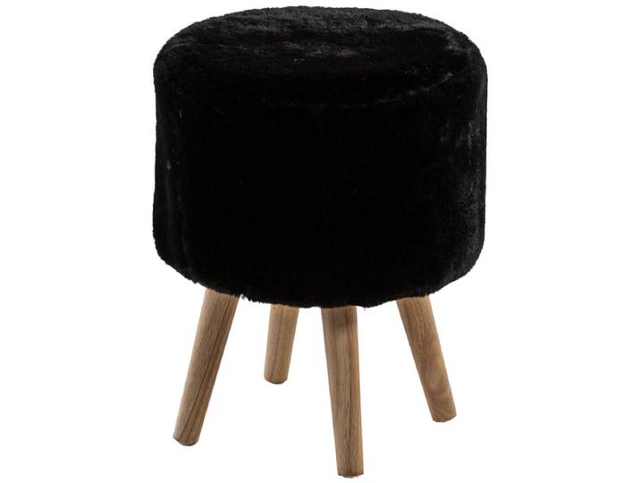 Hocker RABBIT 35x35x42cm stoff schwarz