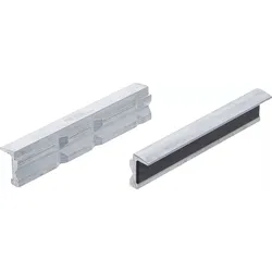 BGS 9285 Satz Schraubstock Schutzbacken aus Aluminium V + H Profil Breite 150mm 2 teilig