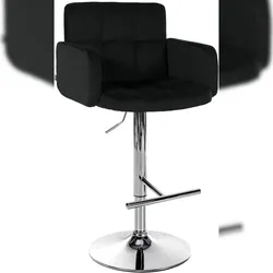 CLP Barhocker Los Angeles Samt Samt HBT: 93x60x56 cm schwarz chrom