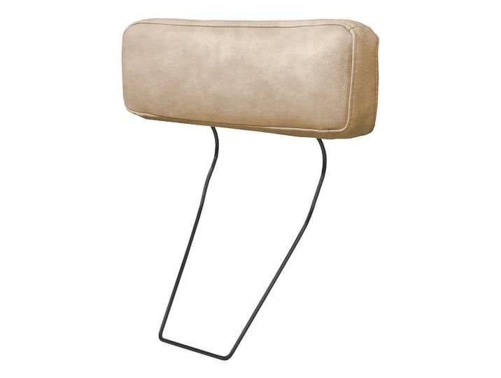 P & B Kopfstütze Spring, Creme, Schwarzchrom, Echtleder, Rindleder, 52x17x14 cm, Wohnzimmer, Sofas & Couches