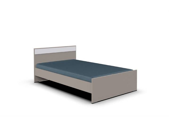 freiraum Bett BAHAMAS, in SAHARAGRAU + WEISS - 96x80x210cm (BxHxT)