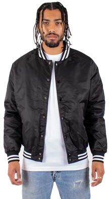 Shaka Wear SHVBJ Varsity Bomber Jacket in Black size 2XL