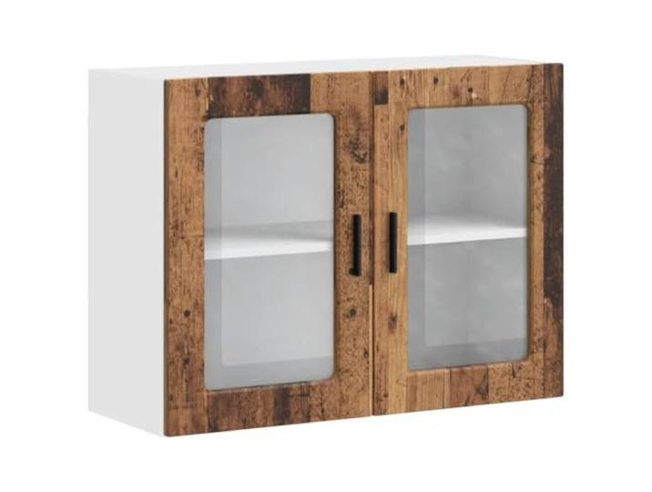 Helloshop26 Wandschrank für die Küche, praktisches Design, 80 x 31 x 60 cm, aus Altholz, 02_0050400