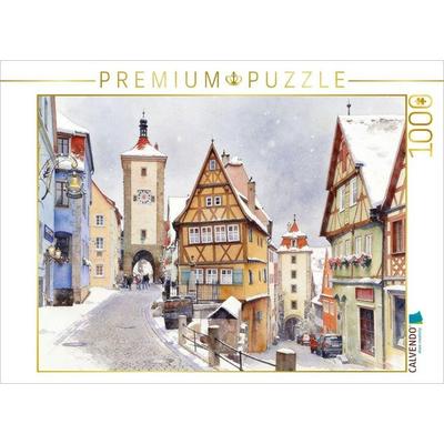 CALVENDO Puzzle Rotheburg ob der Tauber | 1000 Teile Lege-Größe 64x48cm Foto-Puzzle für glückliche Stunden
