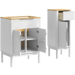 vidaXL, Badmöbelset, Arabella 1 x sink cabinet +1 x bathroom cabinet