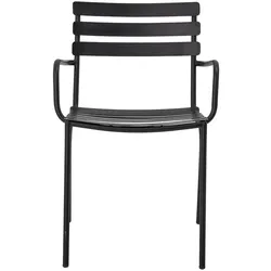 Bloomingville Outdoor Esszimmer Stuhl Monsi, L55 x B55 x H81cm, schwarz
