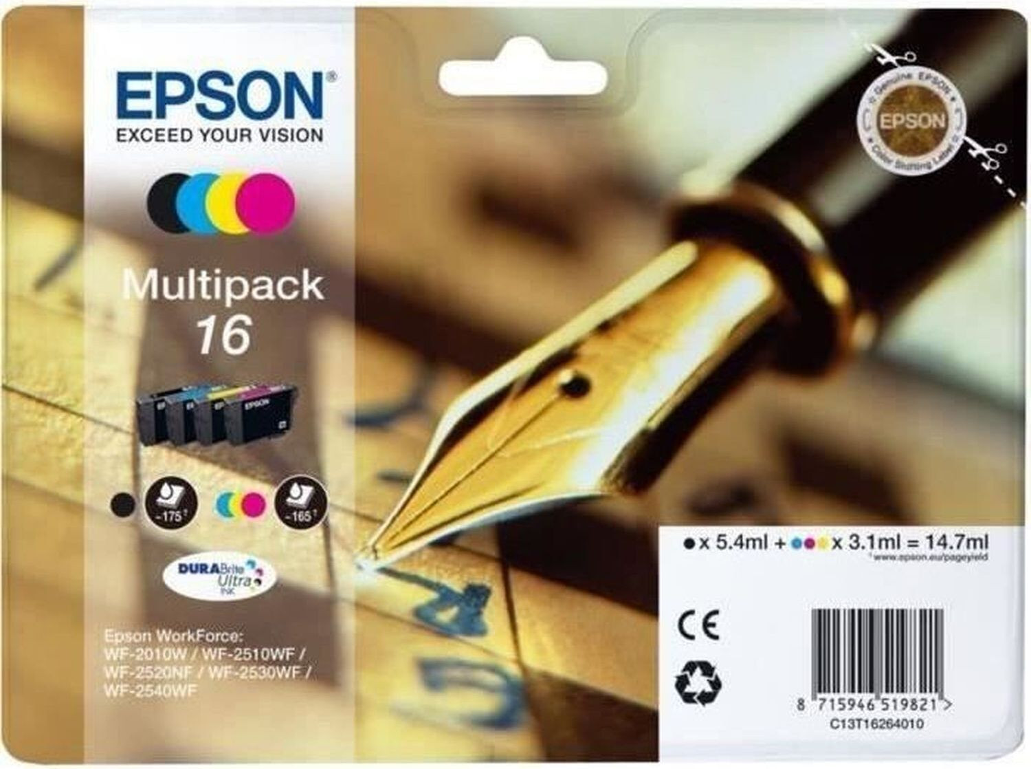 Epson Pack Plume 4CL Multicolour Inkjet Inktcartridges