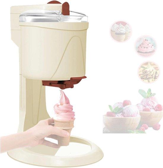 Eismaschine - Dessertzubereiter - Selbstgemachtes Eis - Schnelle Zubereitung - 1000 ml Fassungsvermögen - Weiß
