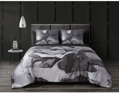 Beco Home Midnight Marble 7 Piece Black Marble Bed in a Bag