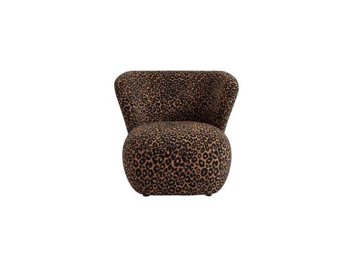 CAPRI - Fauteuil tissu imprimé animalier - Terracotta