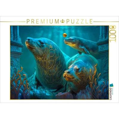 CALVENDO Puzzle Seelöwen | 1000 Teile Lege-Größe 64x48cm Foto-Puzzle für glückliche Stunden