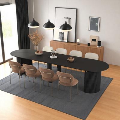ZWYO HOSIMU "133"" Extra Long Extendable Folding Dining Table, Particle Board Multifunctional Console Table for 6-10"