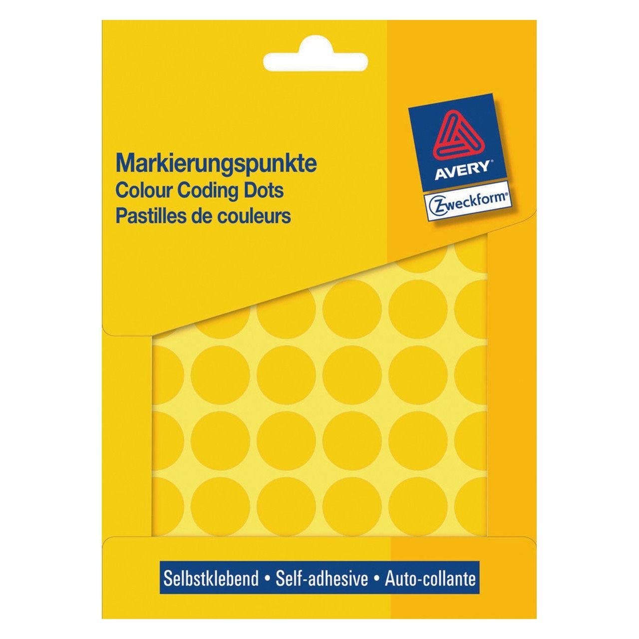 AVERY Zweckform Klebepunkte 3377 gelb Ø 18,0 mm