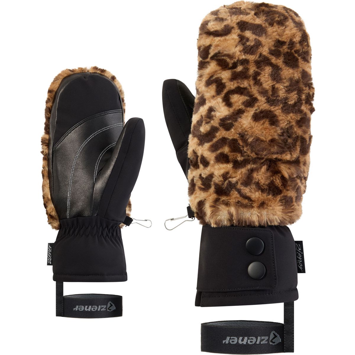 Ziener Katniss-z Mitten Glove Lady chocolate leo (722) S 113018-722-S