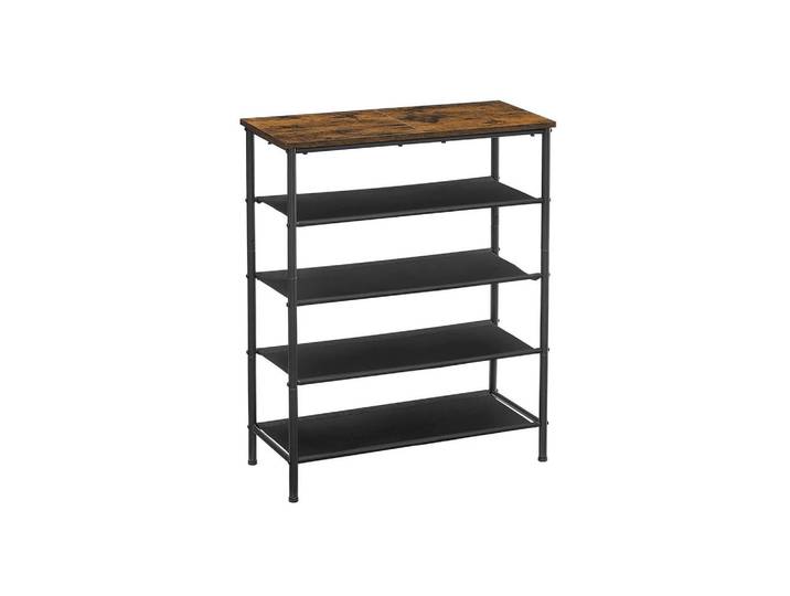 Hansiro Schuhregal, Braun, 30x91x75 cm, Garderobe, Schuhaufbewahrung, Schuhregale