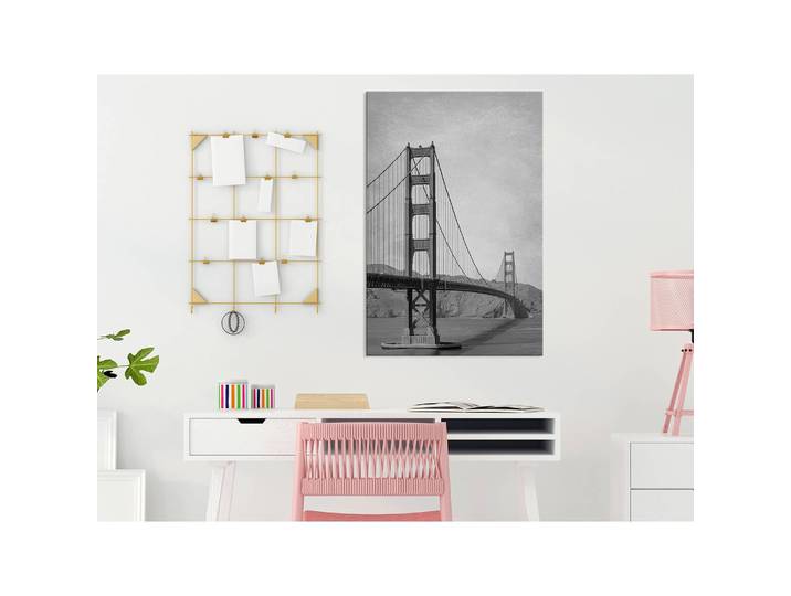 Tableau déco Bridge Lin Gris 40 x 60cm